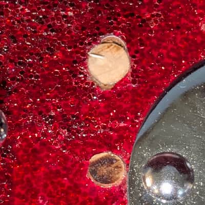 Ludwig  Super Classic Red Sparkle Bass Drum 22x14 60s image 7