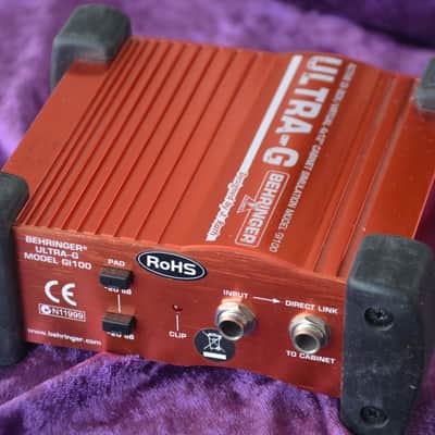Behringer Ultra-G * GI100 Battery / Phantom Powered DI Box * Authentic 4 x 12" speaker emulation * Ultra-flat frequency response due to renowned BEHRINGER OT-1 transformer image 3