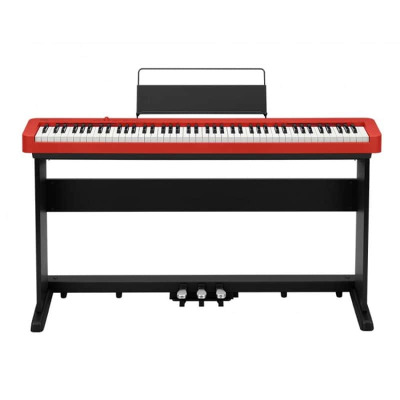 CASIO CDP-S160RDSET Compact Digitalpiano inkl. Stativ rot image 1