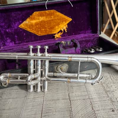 Rare WWI-Era 1910s William Frank C Trumpet w/ Dual Tuning Slides & Case – Fully Serviced image 3