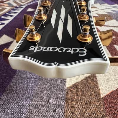 2022 Edwards by ESP E-LPC Les Paul Custom - White image 21