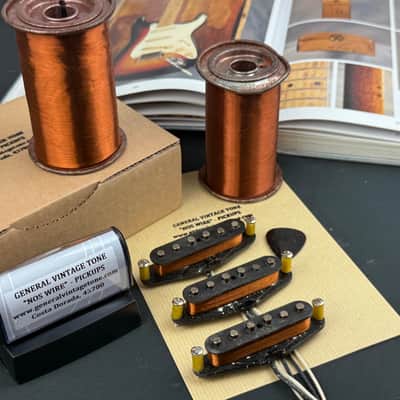 General Vintage Tone “ NOS Wire “ Handwound Pickups for Stratocaster ®️ Original Pre CBS Phelps Dodge 1958 Magnet Wire Ltd. Ed. Heavy Formvar mid 50’s image 10