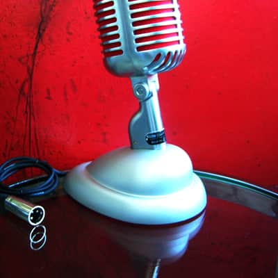 Rare Shure 5575LE 2014 - Satin Chrome dynamic cardioid microphone Low Z w all accessories image 12