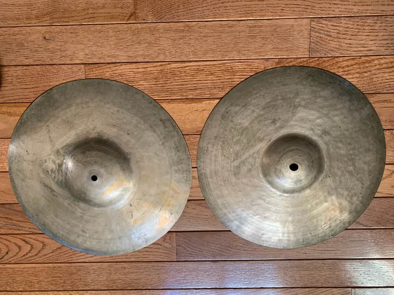 Zildjian K Constantinople ANTIQUE 12” Hi Hat Cymbals 1930s - Bronze image 1