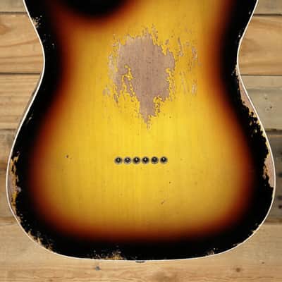 Fender Custom Shop 1965 Telecaster Custom Heavy Relic Faded 3-Color Sunburst w/ Case image 3