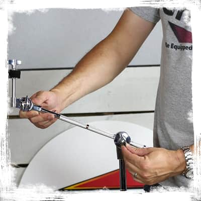 Boom Cymbal Stand by Griffin - Double Braced Drum Percussion Gear Hardware Set - Adjustable Height Arm Holder With Counterweight Adapter for Mounting Heavy Duty Weight Crash and Ride Cymbals image 12
