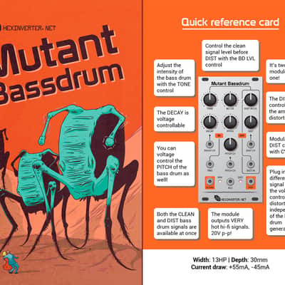 HEXINVERTER MUTANT BASSDRUM BLACK : BRAND NEW :  [DETROIT MODULAR] image 2