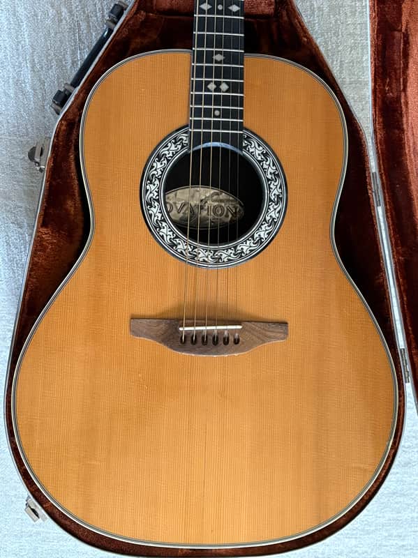 1970’s USA Ovation Balladeer Acoustic Electric Guitar Model 1112 4 + OHSC Case image 1