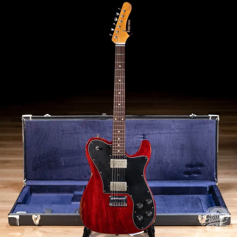 Friedman Vintage T Mahogany Humbucker Guitar w/ Rosewood – Cherry Red image 1