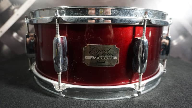 Pearl Export Series 14x5.5 Snare Drum – Red Wine Wrap – 8 Lug – ISS Era – Taiwan image 1