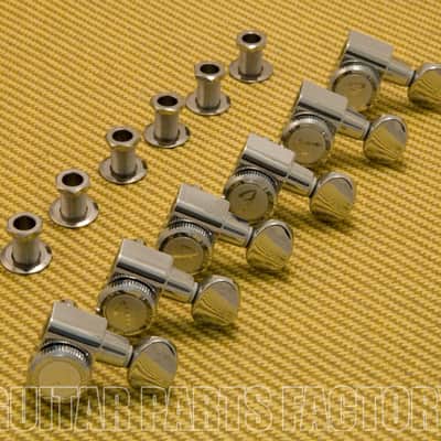 099-0818-500 Genuine Fender Round Button Chrome F Locking Tuners for Strat/Tele image 1