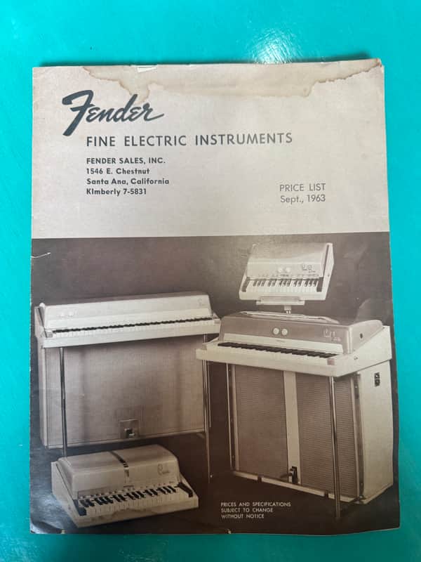 Fender Price List 1963 image 1