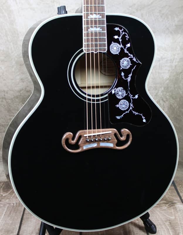 Gibson J-200 Acoustic Guitar - Ebony - W/OHC - 1991 image 1
