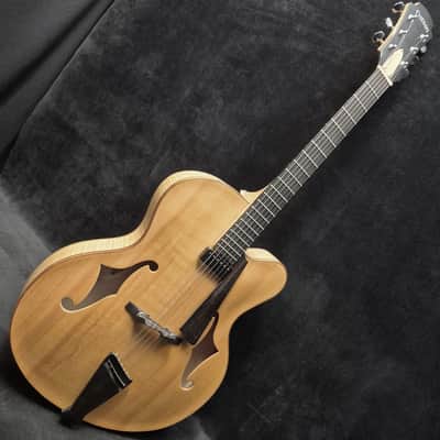 Dotson Hand-Carved Archtop Electric Guitar Made in USA - Natural Demo image 20