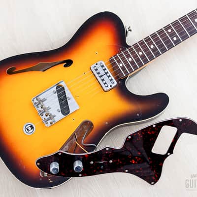 2011 Fender Custom Shop Masterbuilt Yuriy Shishkov 1963 Telecaster Thinline B-Bender Sunburst w/ Case, COA, Tags image 22