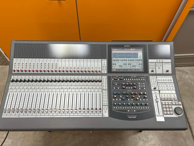 Sony DMX-R100 48-Channel Digital Audio Mixer 2000s - Silver and Grey image 1