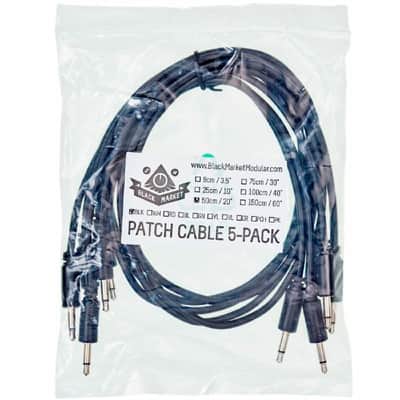 Black Market 3.5mm TS Mini-Jack Plug Patch Cables (9cm/black/pack of 5) image 2