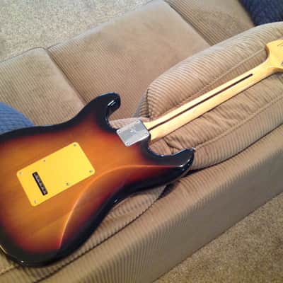 On Sale - Squier by Fender Vintage Modified Stratocaster HSS w/ Custom Gold Anodized Aluminum Pickguard / Backplate image 5