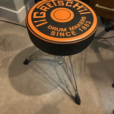 Gretsch GR9608-2 Drum Throne with Round Badge Logo 2010s - Black image 1