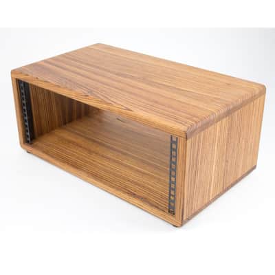 19" studio rack case | solid zebrano | 4u 30cm depth | hardwood | hand made in Amsterdam image 4