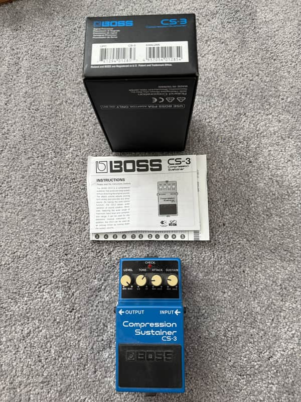 Boss CS-3 Compression Sustainer (Silver Label) 1997 - Present - Blue image 1