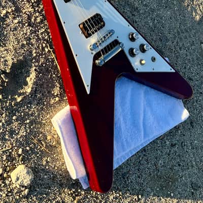 Vintage 1990 Gibson Flying V '67 Reissue Heritage Cherry w/ OHSC image 12