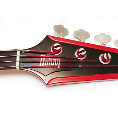 BURNY TB-70 Thunderbird Active Bass Japan circa 1987 in Fire Red with FGI Pickups image 9