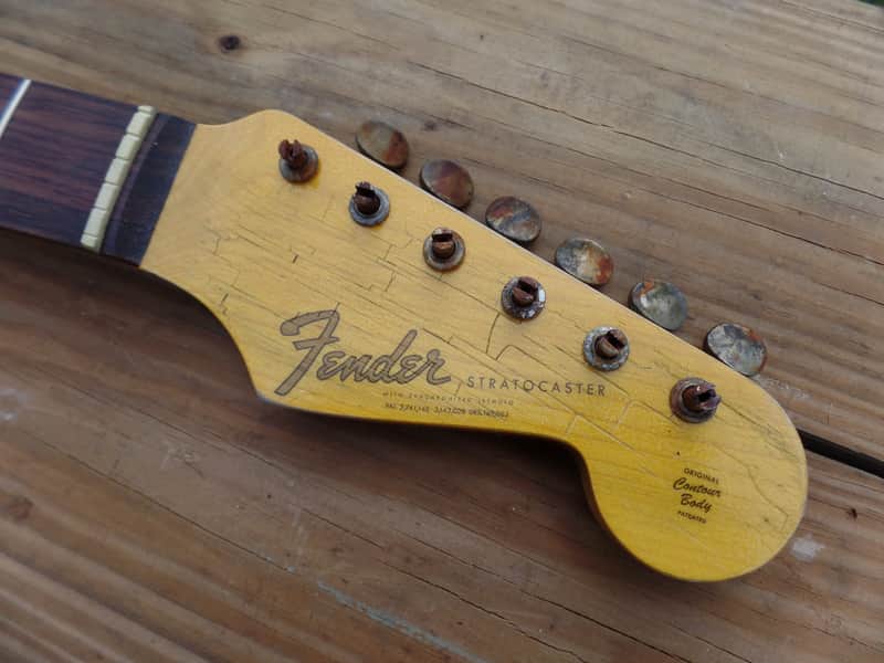 fender neck relic roadworn made to fit john mayer swade mjt mim usa vintage strat or tele guitar ri image 1