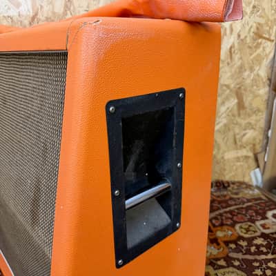 Vintage 1968 1969 Marshall 'Salt and Pepper' Orange 4x12 Amplifier Cabinet EMPTY image 7