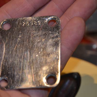 Fender 1957 original real vintage neck plate=Stratocaster/Telecaster/Precision Bass=extremely rare! image 2