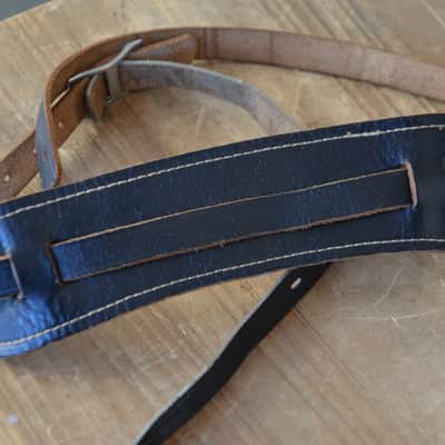 Fender Stratocaster Telecaster P / Jazz Bass mid 1960s real vintage leather strap * very rare pre Fender Logo Buckle/really hard to find! image 6