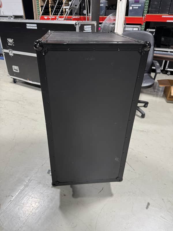 Used Odyssey FZGS1116WDLXBL Deluxe Black Label 11U Top Slanted 16U Bottom Vertical Pro Combo Rack Case - Black image 1