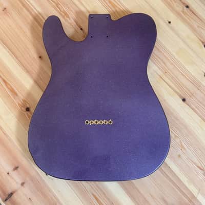 2050g Kohlin Guitars T-Type Roasted Pine replacement body Aged Nitro Relic Vintage purple sparkle Made in Sweden image 6
