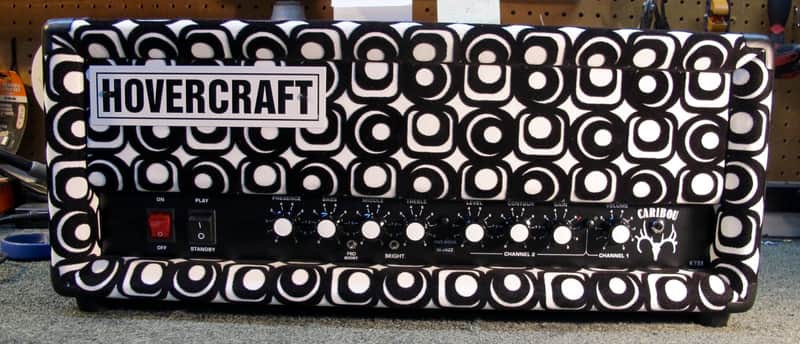 Hovercraft Caribou Stage IV spec OpArt 'ODdS' custom OVERDRIVE Black / White mohair elephant image 1