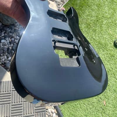 2000's Japan Jackson DKMG Dinky Black Flame Guitar Body Floyd Ready image 24