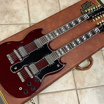 1990 Gibson EDS-1275 Doubleneck cherry red with case image 2