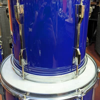 1990s Pearl Export Taiwan 11 X 13" Pacific Blue Wrap Tom - Looks & Sounds Really Good! image 5