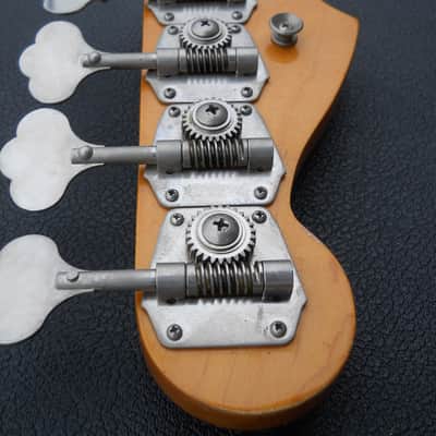 1982 Fender Fullerton USA 57RI Reissue Precision P Bass Neck Tuners Tree Plate Strap Button NICE! image 9