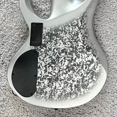 Mint Ibanez BTB25TH5SLM 5-String Electric Bass Guitar Silver Blizzard Matte Finish image 2