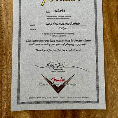 Fender Stratocaster '69 Custom Shop 2006 - Olympic White image 11