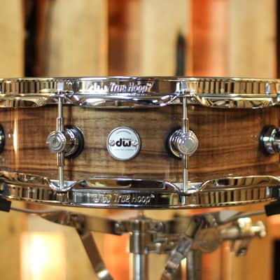 DW 4x14 Collector's Pure Walnut Natural Lacquer over Quilted Walnut Snare Drum - SO#1424831 image 1