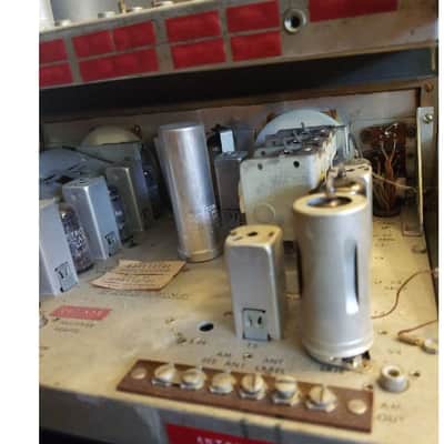 Stromberg-Carlson ASE-6 Preamp and SR445A Tuner mounted tube pre 1950s - Cream & Gold image 8
