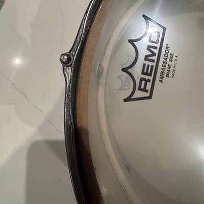 Frank Wolf Snare Drum 1930 - Yellow Pearl image 9