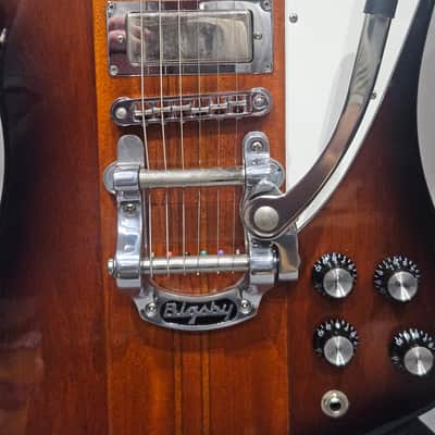 2013 Gibson USA Firebird V Sunburst w/ Bigsby, Vibramate & Gibson Hard Case image 11