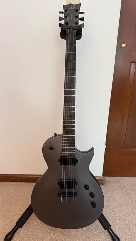 ESP LTD EC-1000 Baritone - Charcoal Metallic Satin image 1