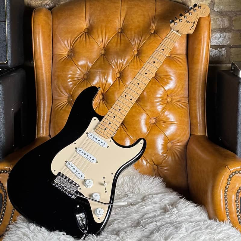 2005 Fender Eric Clapton Stratocaster Signature Artist Series Blackie Black Electric Guitar W/ Original Tweed Hardshell Case! image 1