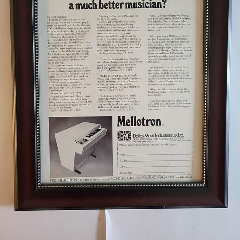 1975 Mellotron $2000 Bw
