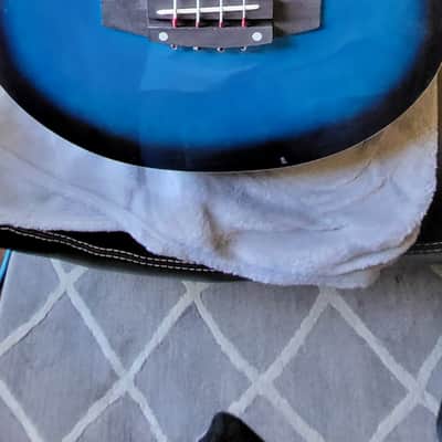 Best Choice Products Acoustic Bass 2021 Blue Burst image 2
