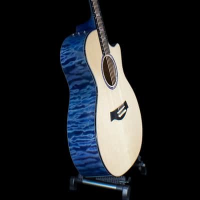Taylor Custom Shop GA Grand Auditorium Acoustic Electric Guitar 2019 Blue/Purple Over Teal image 13