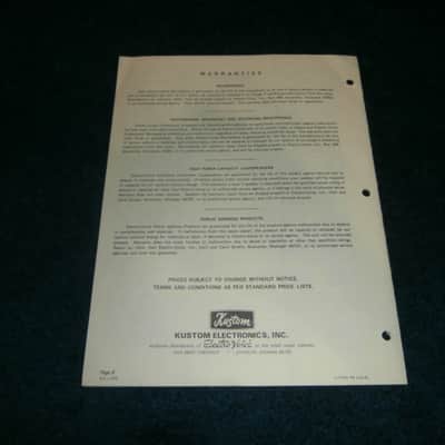 Vintage 1971 Kustom Electro-Voice Microphone Price List! image 5